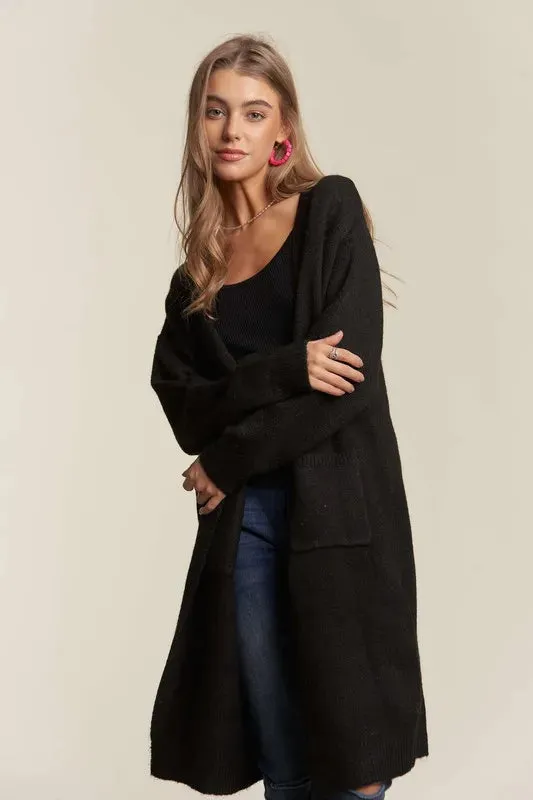 ADORA 2tone Sweater Open Cardigan