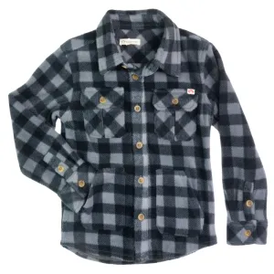 Appaman - Boys Snow Fleece Shirt in Grey/Black Check (5)