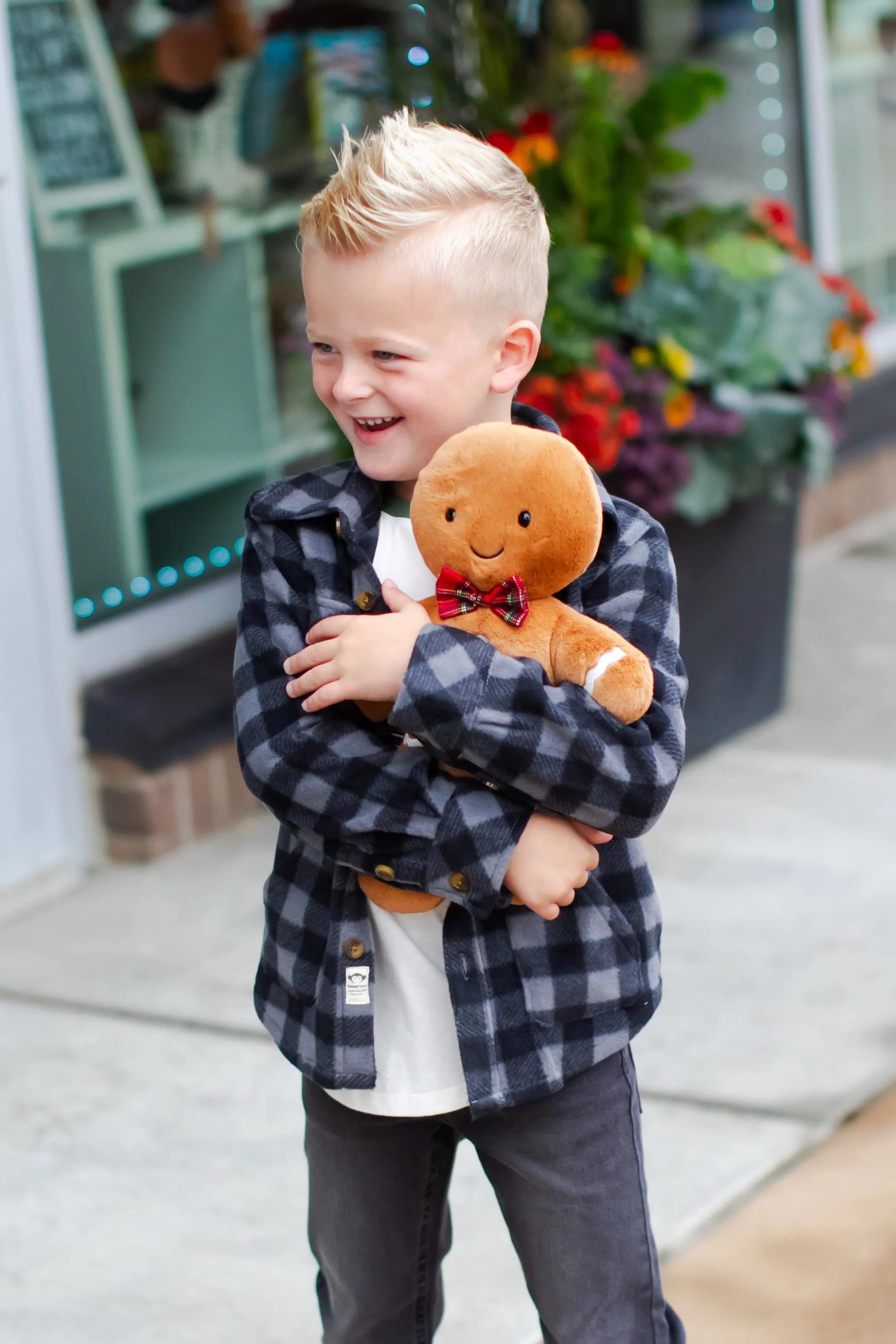 Appaman - Boys Snow Fleece Shirt in Grey/Black Check (5)