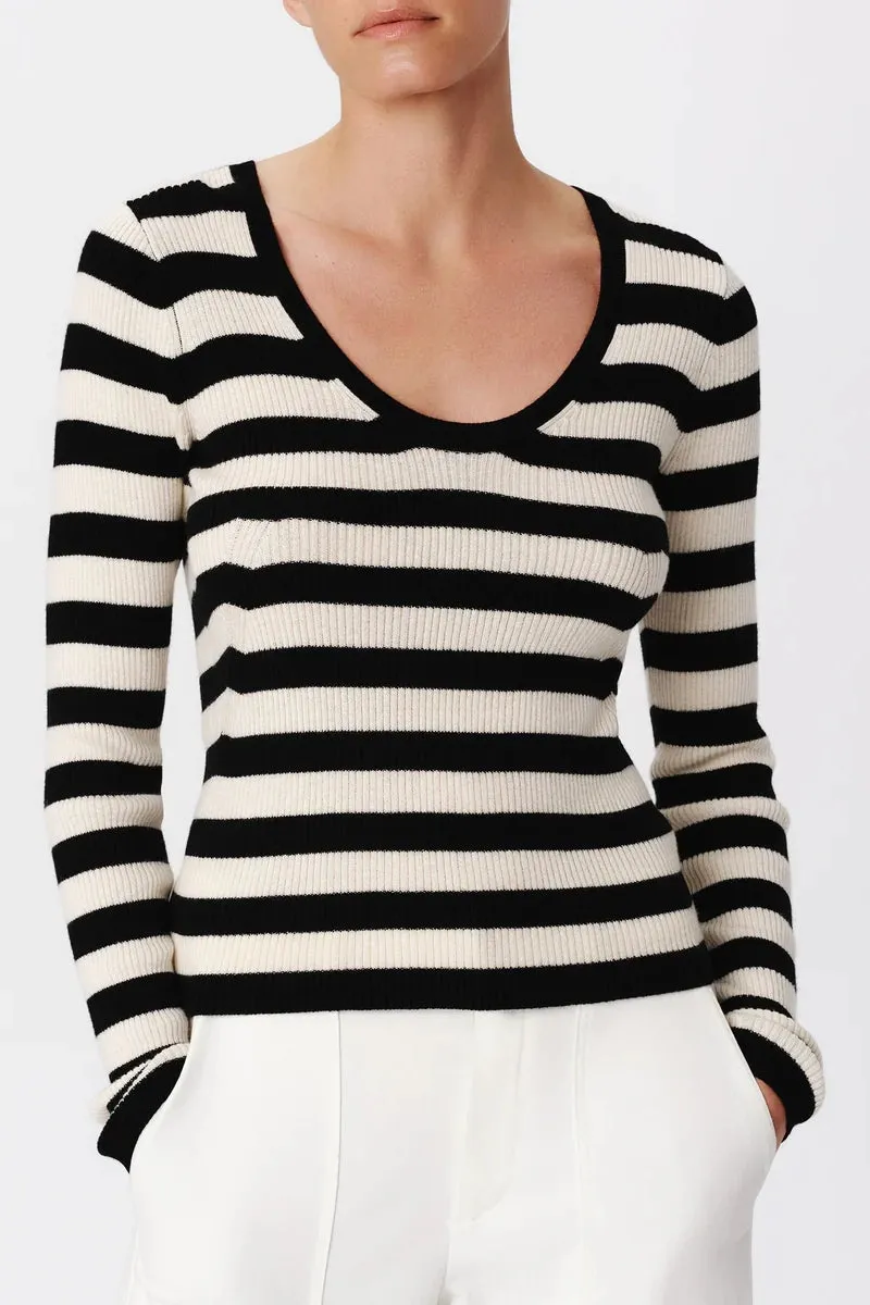 ATM Wool Blend Striped Sweater