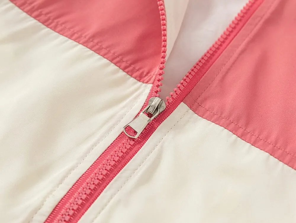 Bake Lere Color Block Windbreaker Jacket