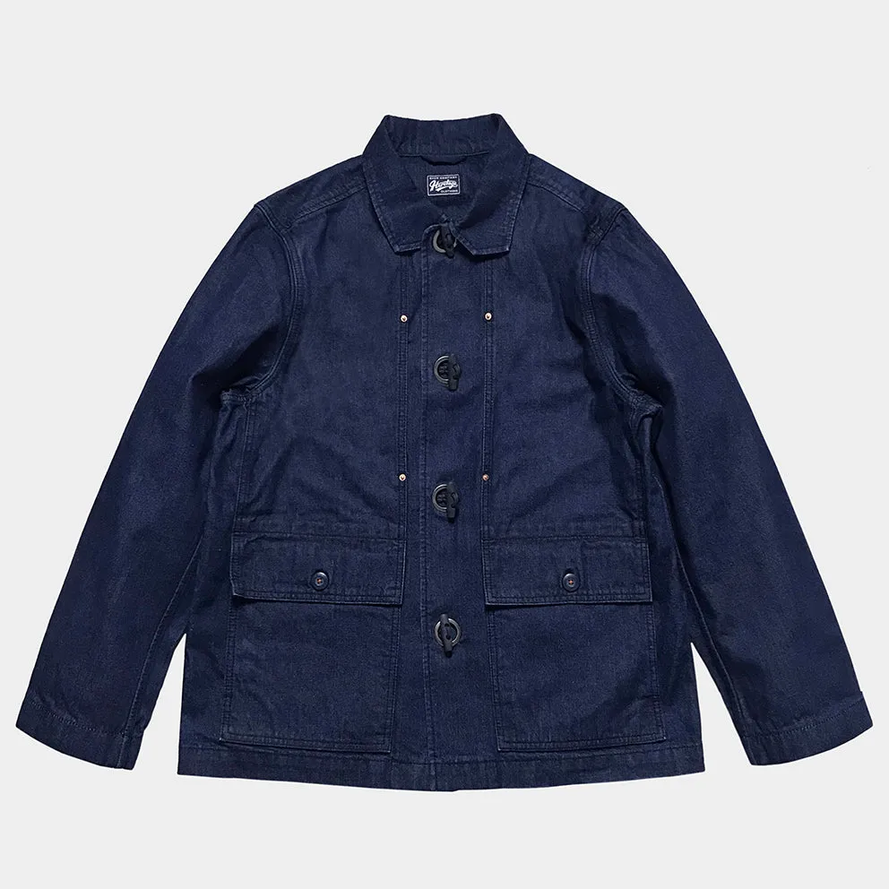 BZEN M.3195-BRETON REGULAR FIT 6 POCKET DENIM JACKET-12oz-E0 RINSE INDIGO