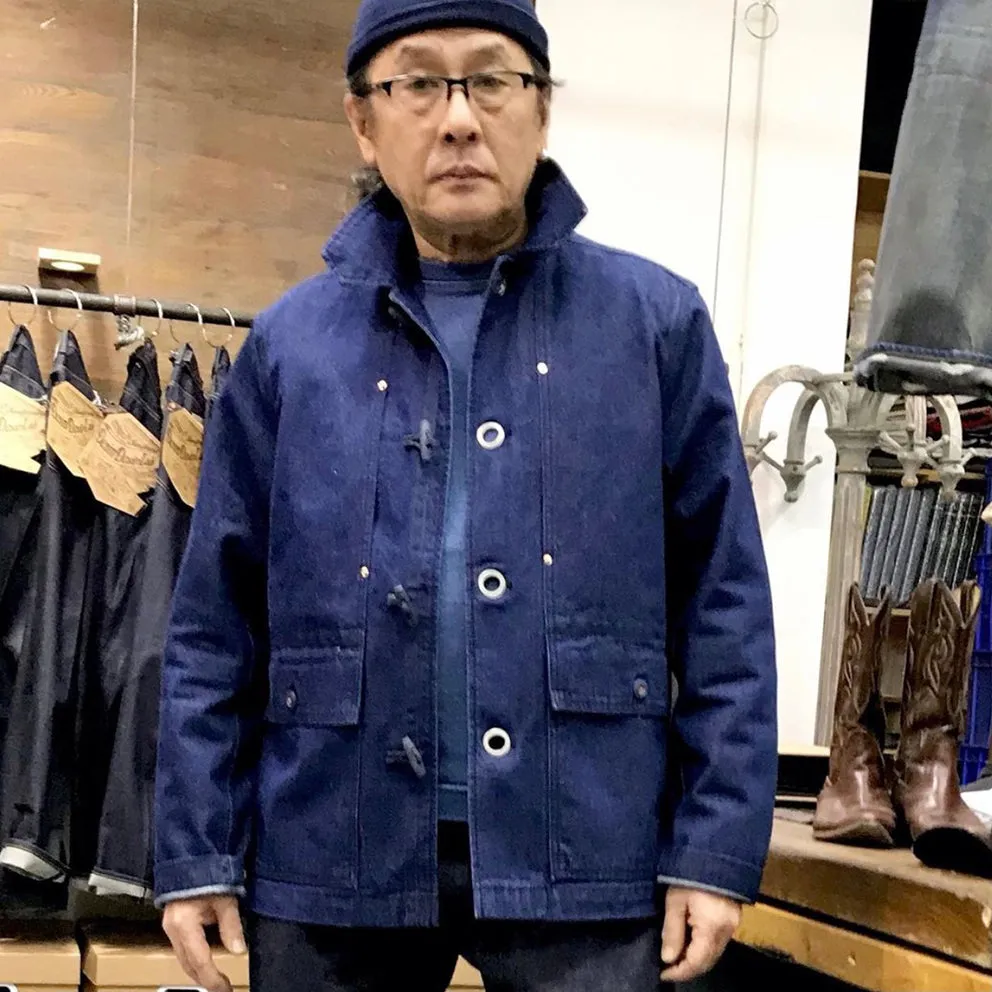 BZEN M.3195-BRETON REGULAR FIT 6 POCKET DENIM JACKET-12oz-E0 RINSE INDIGO