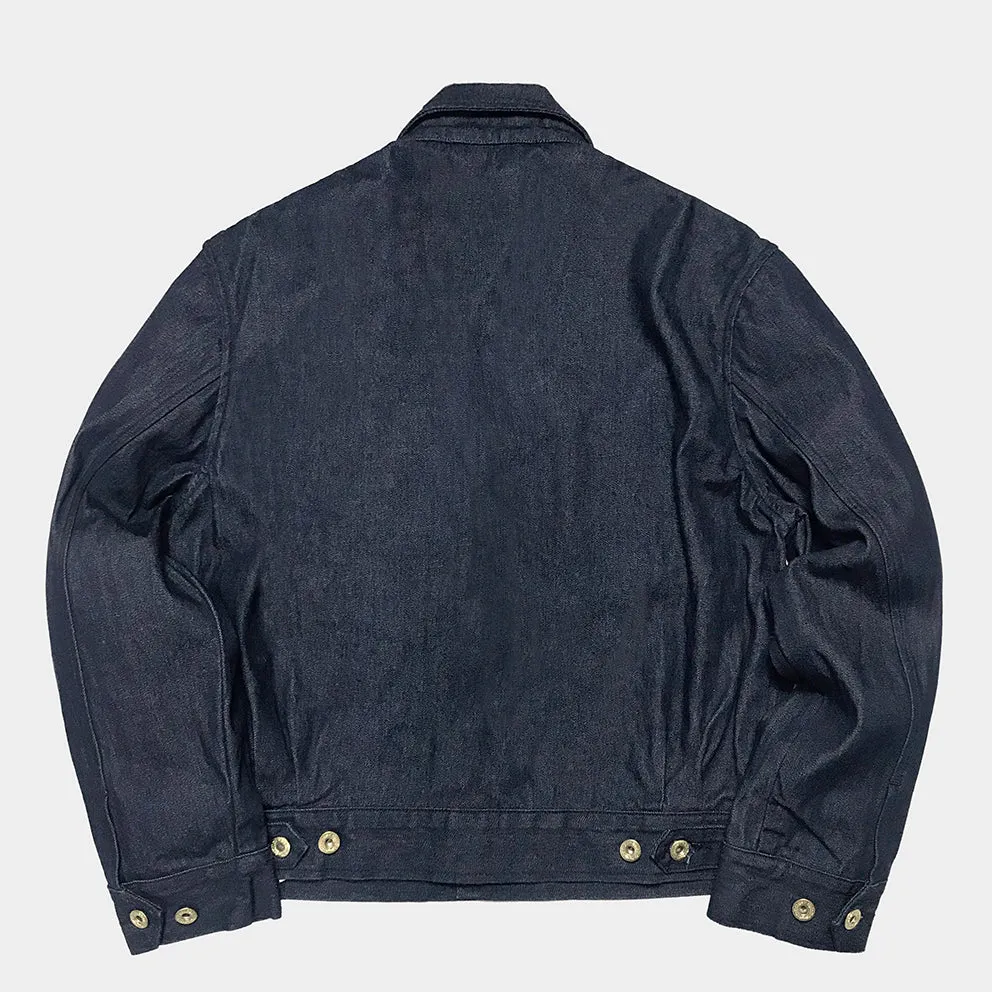 BZEN M.3221-HMS REGULAR FIT 4 POCKET NAVAL INSPIRED DENIM JACKET-12OZ-HRH INDIGO