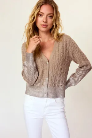 Cable Foil Cardigan