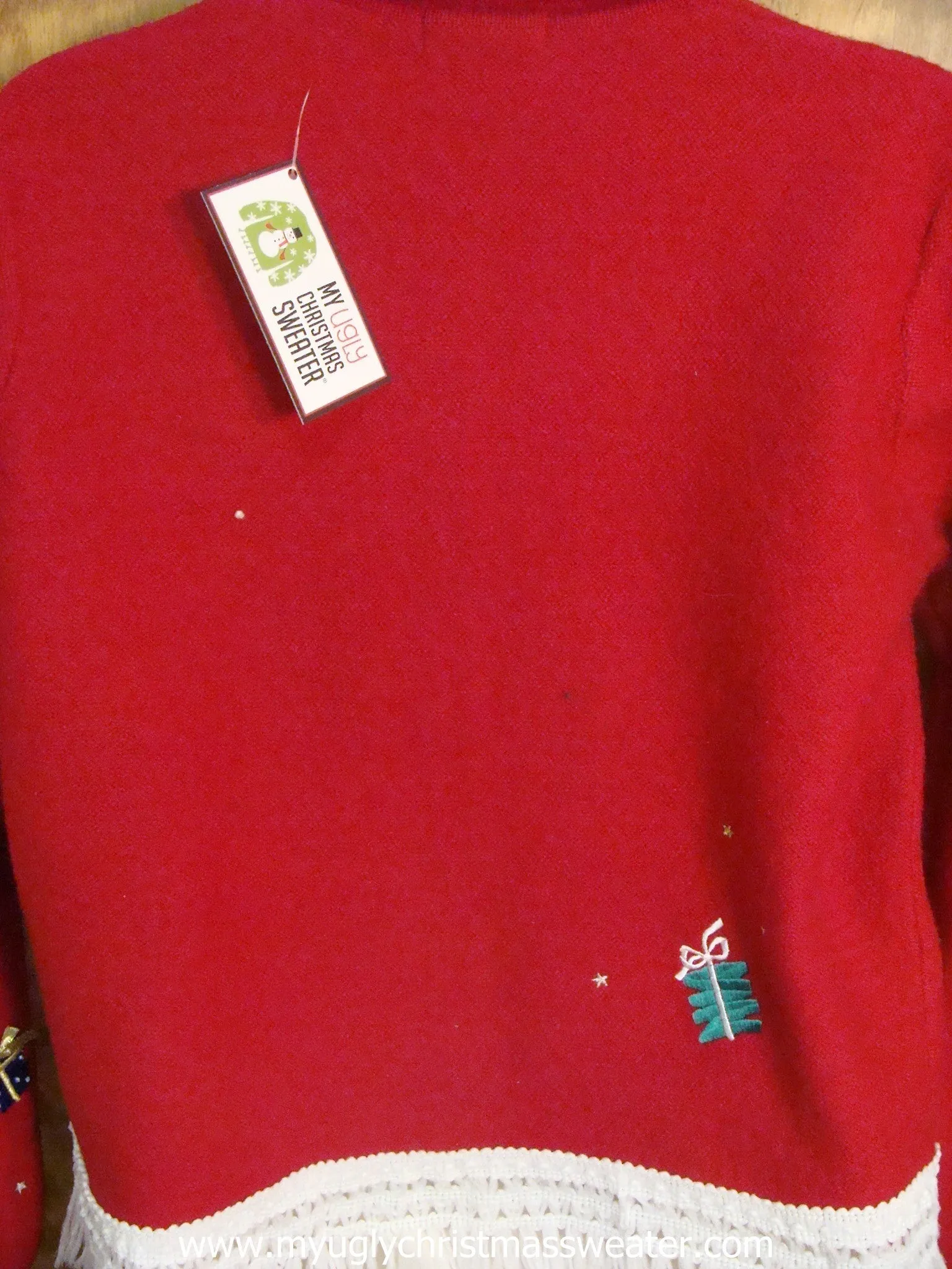 Colorful Presents Ugly Christmas Cat Sweater