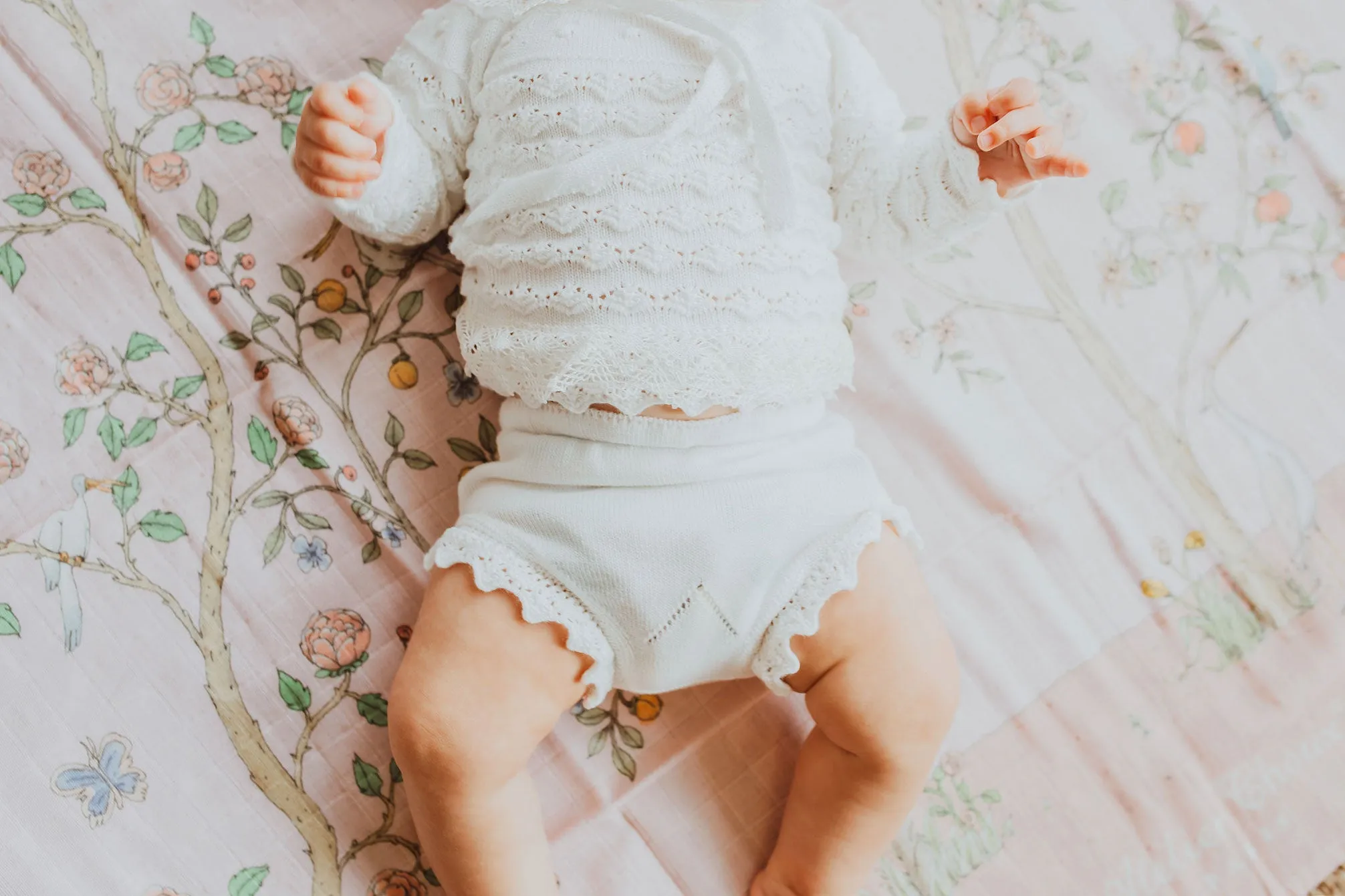 Ivory Lace 3-Piece Baby Shorts Set