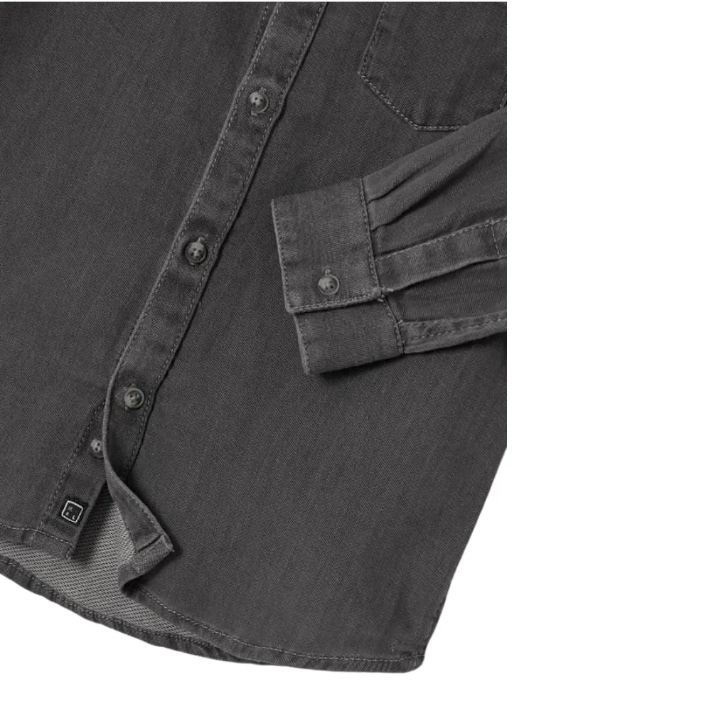 Mayoral - Boys Long-Sleeved Soft Denim Shirt in Grey
