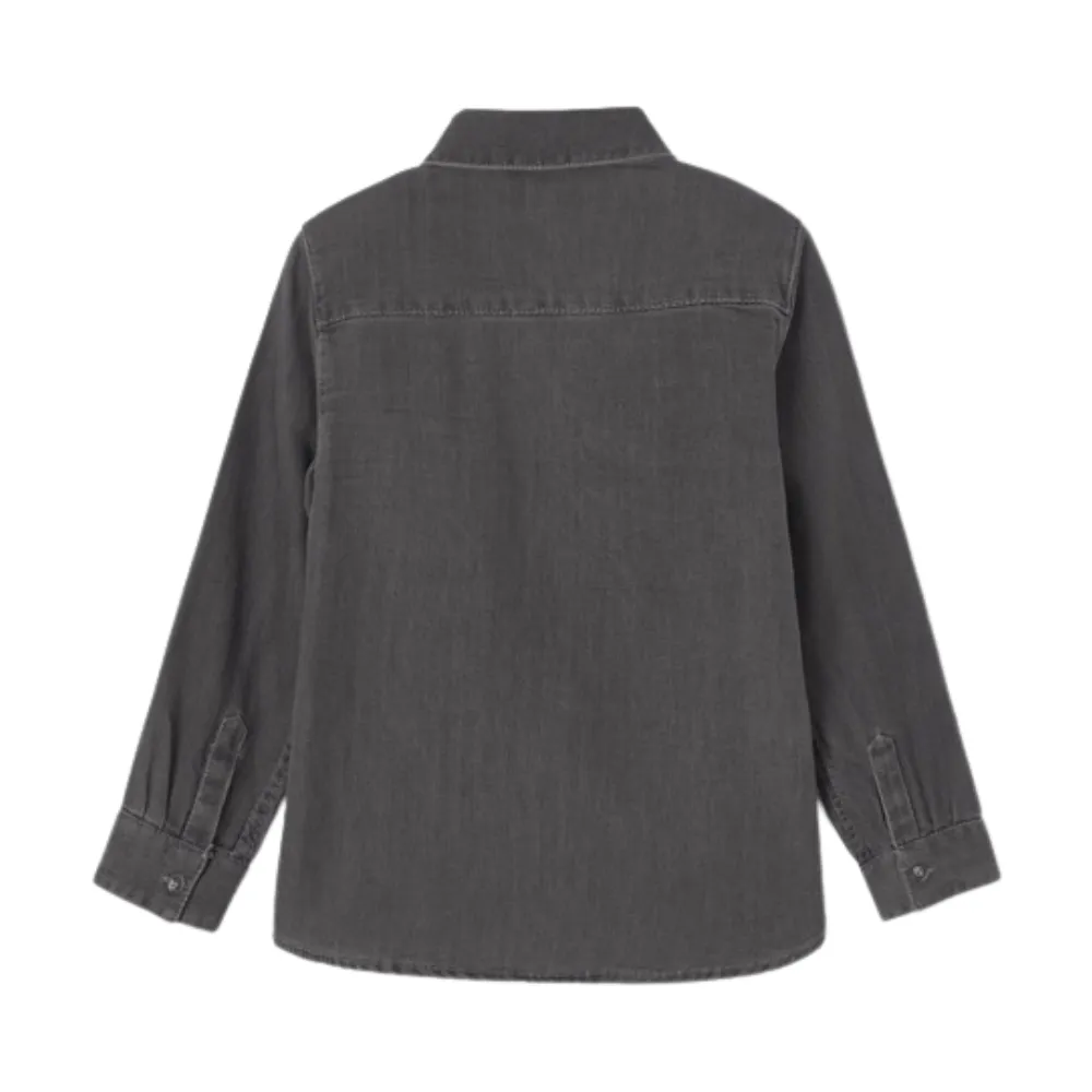 Mayoral - Boys Long-Sleeved Soft Denim Shirt in Grey