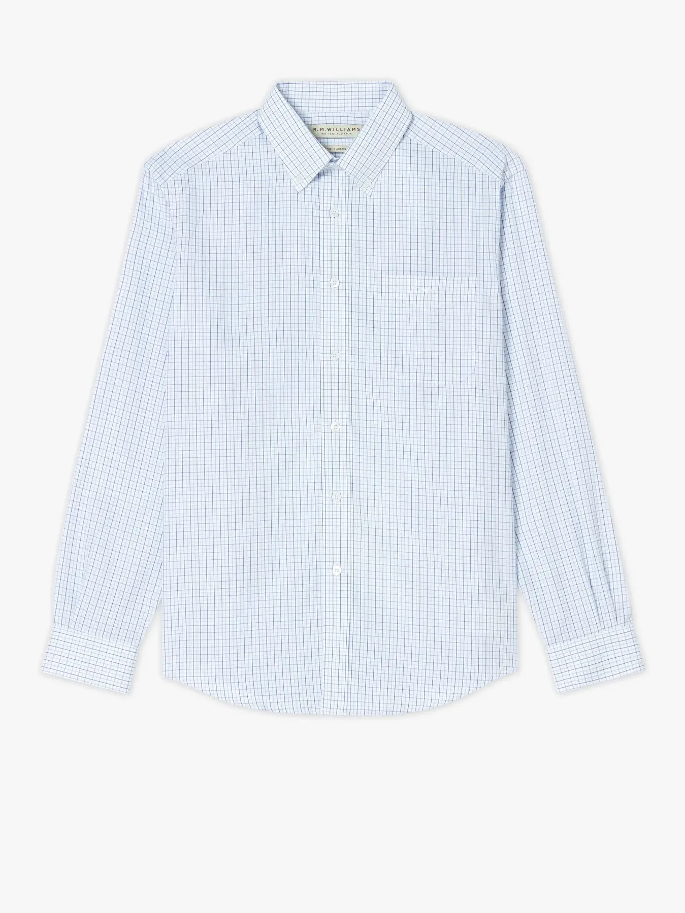 Milton Shirt - White Navy Blue