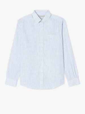 Milton Shirt - White Navy Blue
