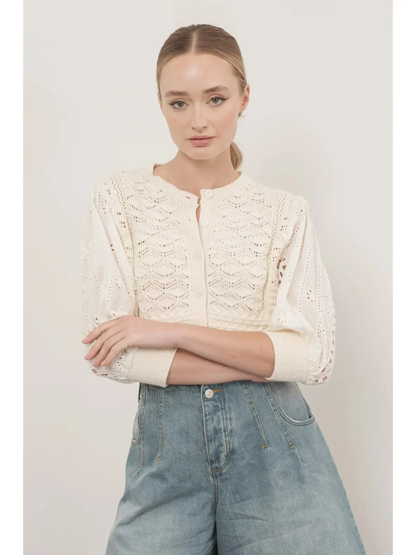 NB  COTTON CARDIGAN SWEATER