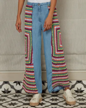 Passionfruit Crochet Wide-Legged Pants