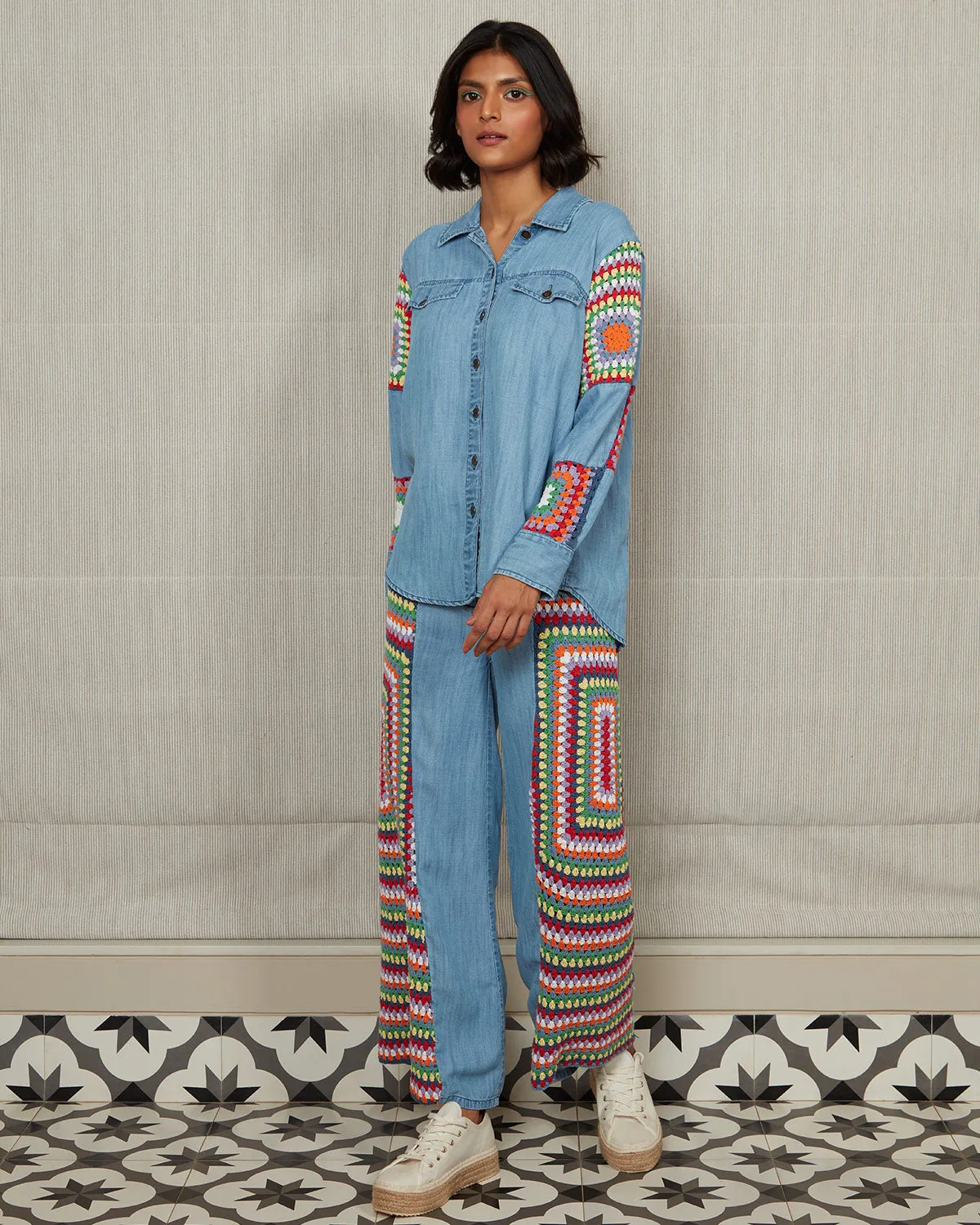Passionfruit Crochet Wide-Legged Pants