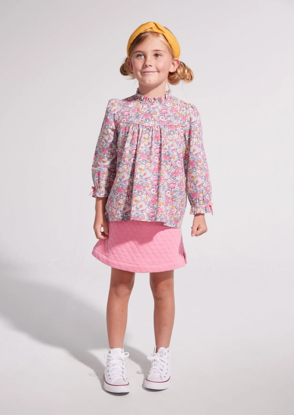 Quilted Mini Skirt - Rose