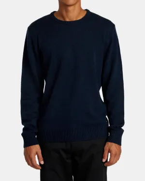 RVCA ALAMEDA CREW NECK SWEATER - NAVY