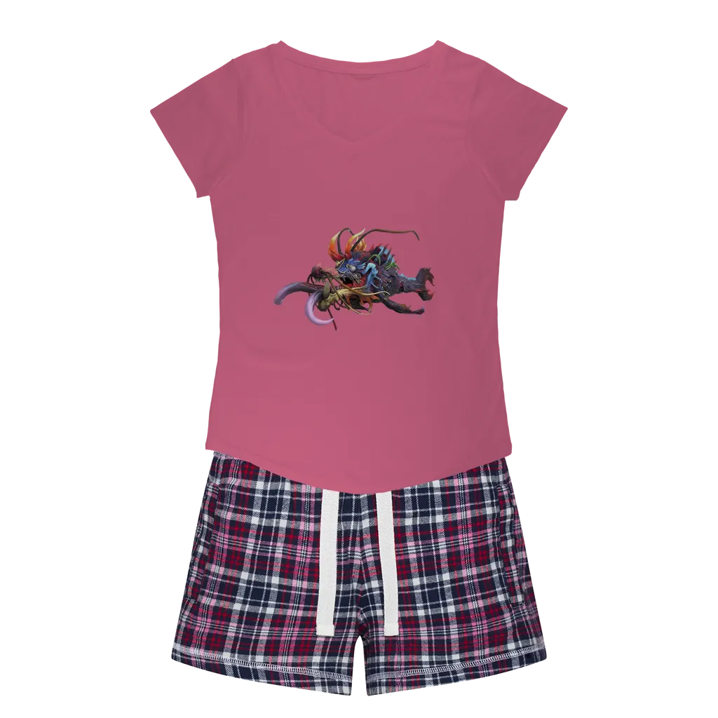 Ryuuk the Fish Dragon God Women's Sleepy Tee and Flannel Short