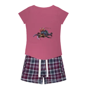 Ryuuk the Fish Dragon God Women's Sleepy Tee and Flannel Short