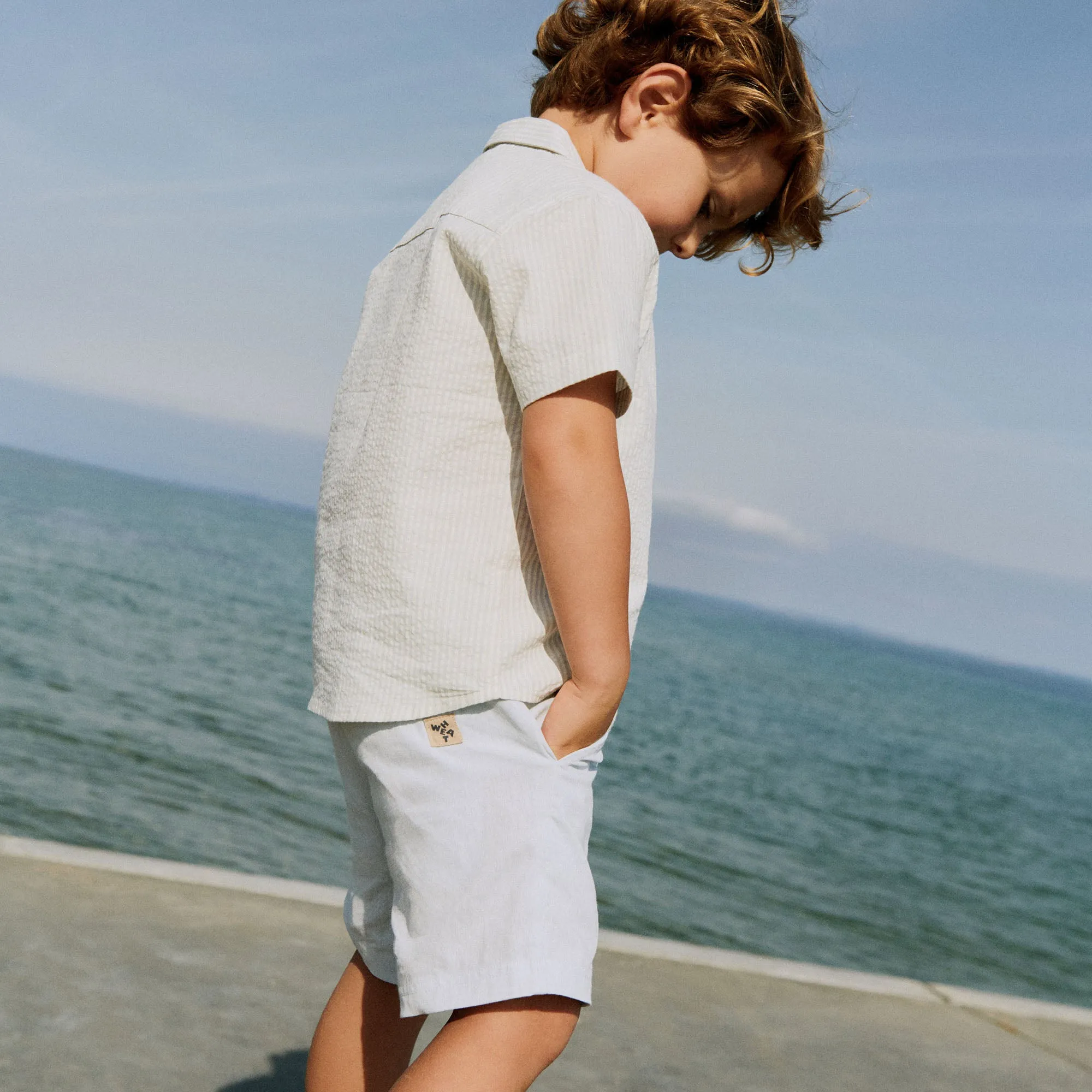 Shorts Elvig - light blue chambray