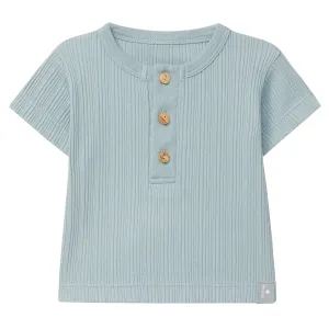 Snug Baby And Child Henley T-shirt Mint Blue