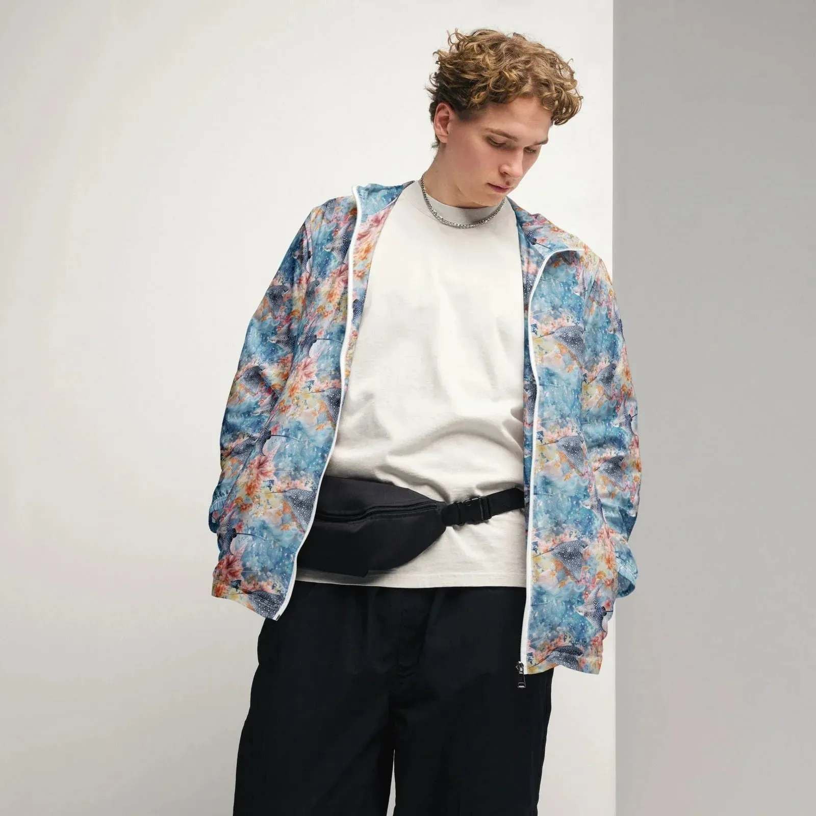 Spotted Eagle Ray Men’s windbreaker