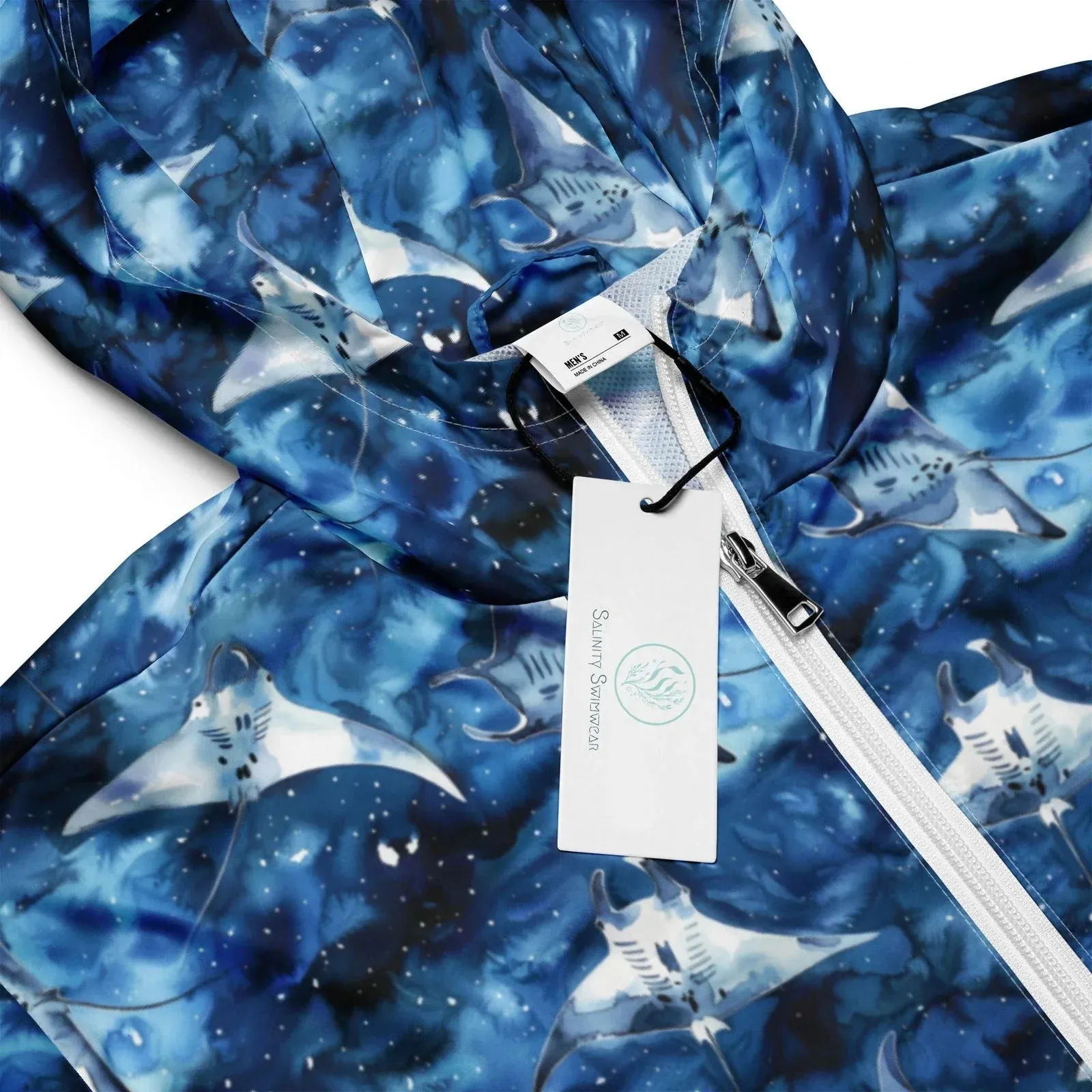 Starry Manta Ray Men’s Windbreaker