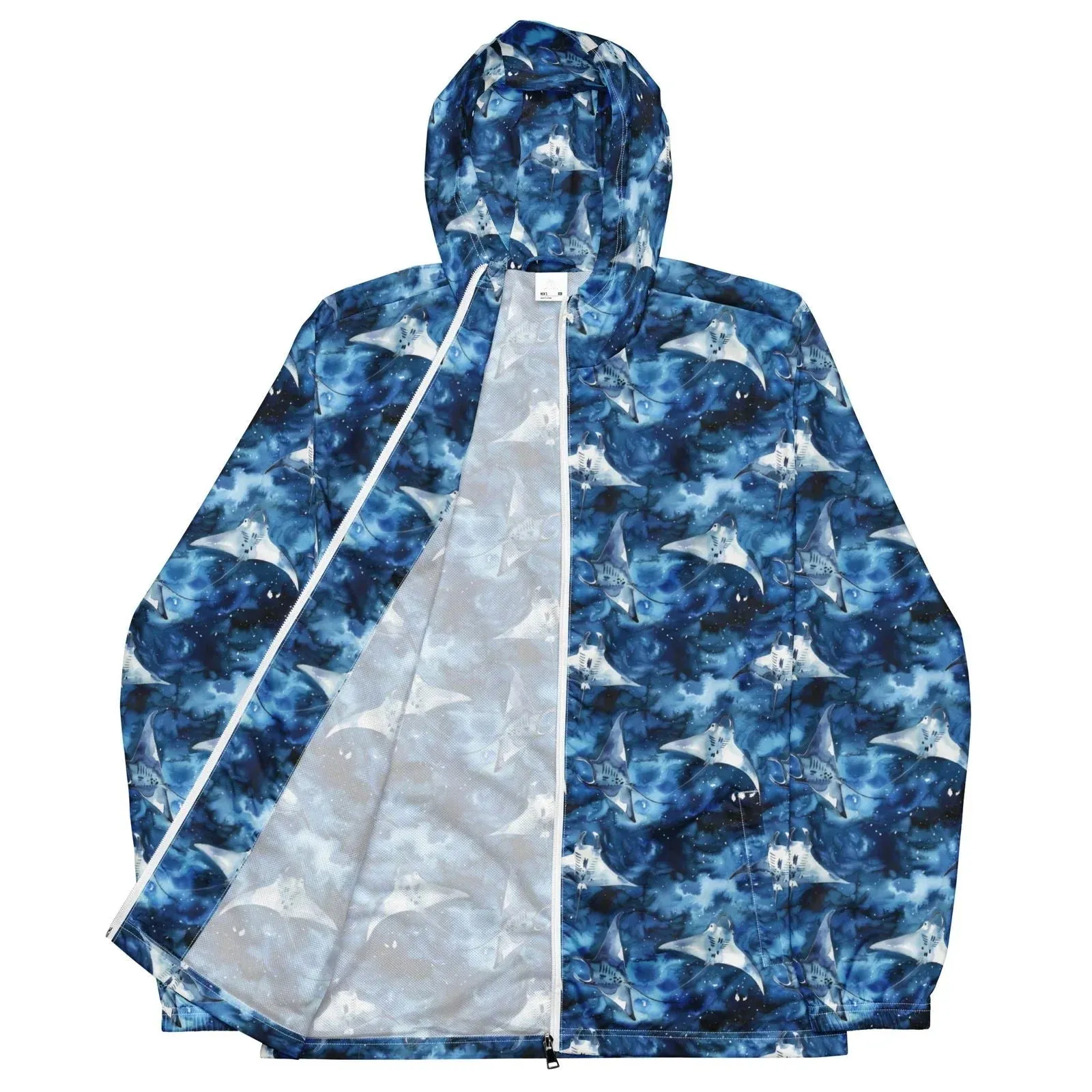 Starry Manta Ray Men’s Windbreaker