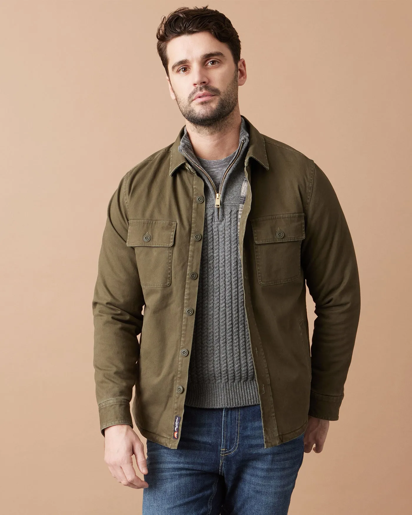 WOODLAND MERINO WOOL 1/4-ZIP SWEATER